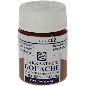 Plakkaatverf Talens Extra Fijn, donkerbruin, 16 ml flacon