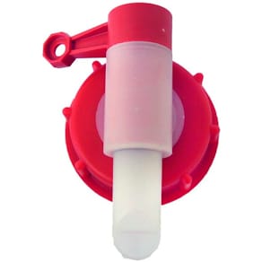 Aftapningshane 61 mm med udluftning, rød