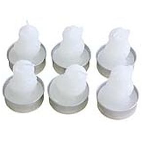 Teelicht PBS, Eule, weiß, 6 Stück