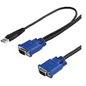 StarTech.com 10 ft Ultra Thin USB VGA 2-in-1 KVM Cable - VGA KVM