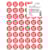 Kortinglabel Agipa, -50%, rood, 24 mm, pak van 192 stuks, verwijderbaar