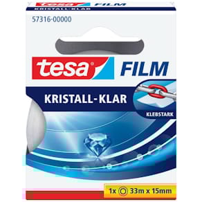 Klebefilm tesa Kristall-Klar, 15 mm x 33 m