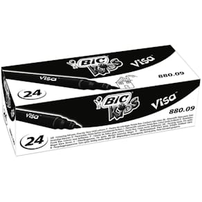 Fiberpenna BIC Kids Visa F svart 24/fp