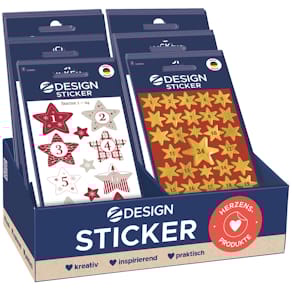 Etiketten Avery Zweckform Adventskalender, sortiert, 60 Bögen, B5