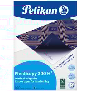 Durchschreibpapier Pelikan Plenticopy 200 H, blau, A4, 100 Blatt