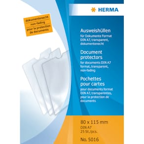 Ausweishülle HERMA, 80 x 115 mm, transparent