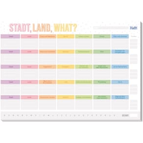 Spielblock HÄFFT Stadt Land What, bunt
