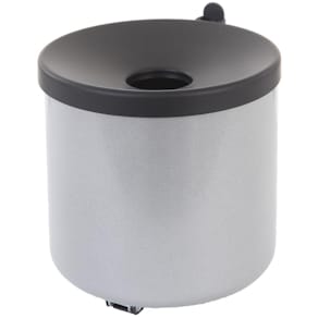 Wandasbak V-part vlamdovend, 2 l, RVS, grijs/zwart