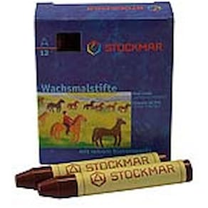 Wachsmalkreiden STOCKMAR, rotbraun, 12 Stück