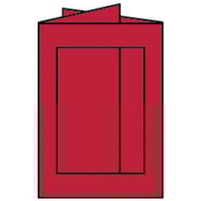 Passepartoutkarte Rössler Paperado, B6, rot, matt