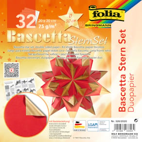 Bastelset Folia Bascetta-Stern Duo, rot/gold