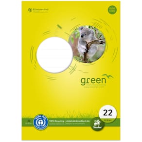 Arbeitsblock Staufen Green, A4, 50 Blatt, Lineatur 22, kariert