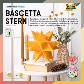 Bastelset Folia Bascetta-Stern, gelb