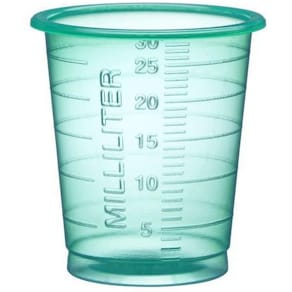 Medicinbägare Eco 30ml smal grön 90/fp