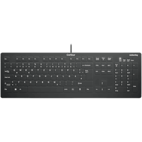 ACTIVE KEY Flat Profile Hygiene Keyboard USB Black Nordic
