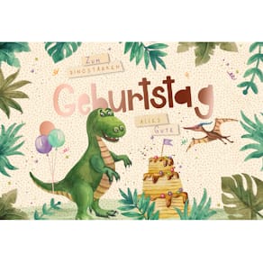 Geburtstagskarte Skorpion Green Line, Kinder, geprägt