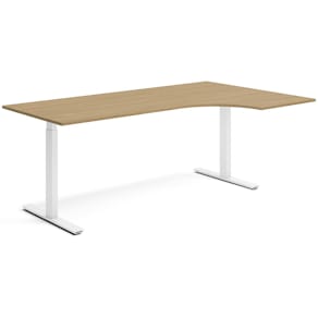 Skrivbord el höger 80x200 cm Ek/Vit