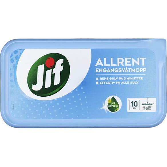 Engangsvåtmopp JIF Allrent (10)