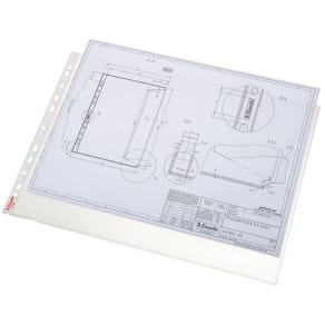 Plastficka ESSELTE Premium A3L Präglad 0.09mm, 50st