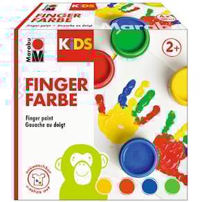 Fingerfarbe Marabu KiDS, 4 St., sortiert