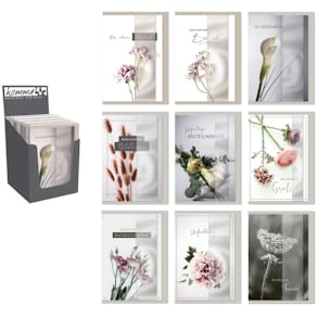 Trauerkarten KOMMA³, sortiert