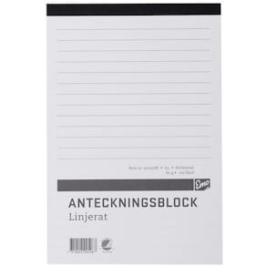 Perforerade Block A5, linjerat, 100bl