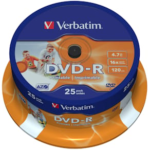 DVD-R 16x 4,7GB printable spindle (25)