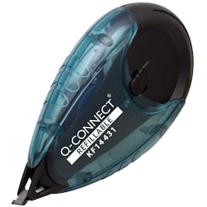 Korrekturroller Q-CONNECT, nachfüllbar, transparent-schwarz