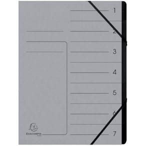 Ordnungsmappe Exacompta, 7-teilig, grau