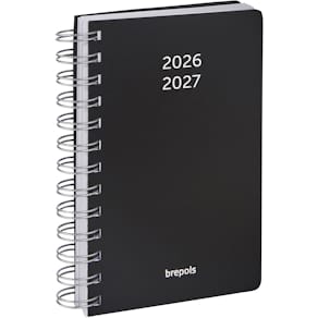 Schoolagenda Brepols Wire-O, zwart, 2025-2026
