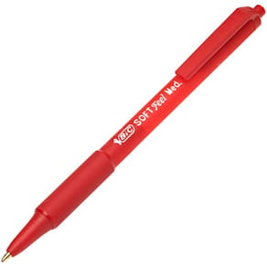 Bläckkulpenna BIC Soft Feel Clic Medium Röd, 12st