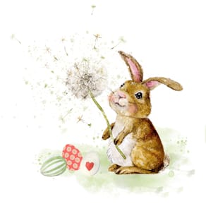 Serviette ATELIER Osterserviette, 33 x 33 cm