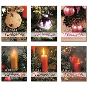 Weihnachtspostkarte, sortiert