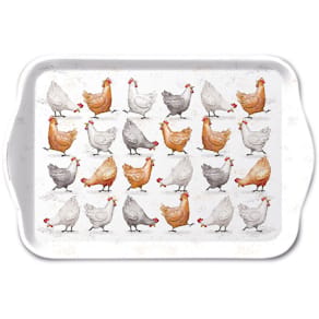 Tablett AMBIENTE, 13 × 21 cm, Hühner