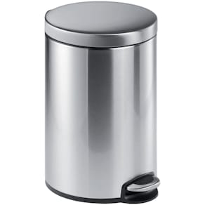 Treteimer Durable 3401, 12 l, rund, metallic silber
