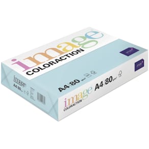 Kopipapir Image A4 80 g, Bermuda blå, FSC/EU-Blomsten, 500 ark