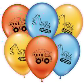 Luftballon KARALOON Baustelle, 6 Stück, sortiert