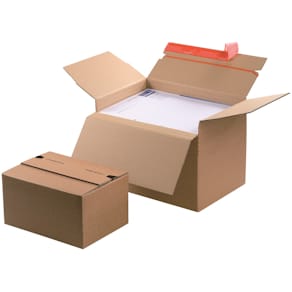 Versandkarton ColomPac CP141.101, braun, 229x164x50-115 mm