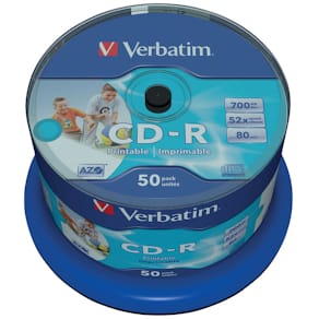 CD-Rohling Verbatim, 80 Min, 700 MB, bedruckbar
