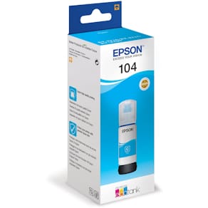 Inktfles Epson 104, 7.500 pagina's, OEM C13T00P240, cyaan