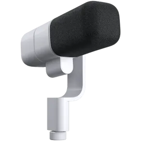 G Yeti Studio Active Dynamic XLR Broadcast Mic, Off White