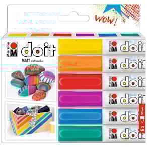 Acrylmarker-Set Marabu do it Craft Marker 2–3 mm 6 St., sortiert