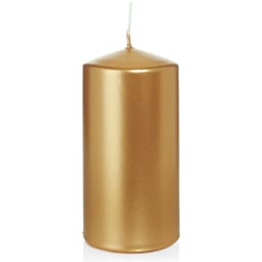 Stumpenkerze 120x60 mm, gold, 40 Std. Brenndauer