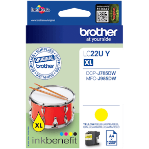 Bläckpatron BROTHER LC22UY Gul