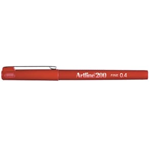 Fineliner Artline 200 Fine 0.4 rød