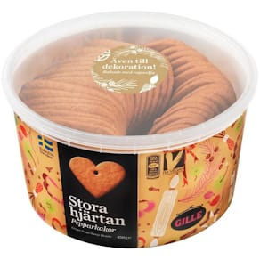Pepparkakor GILLE Stora Hjärtan 450g