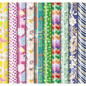 Geschenkpapierrolle ZÖWIE Präsenta, 2 m x 70 cm, sortiert