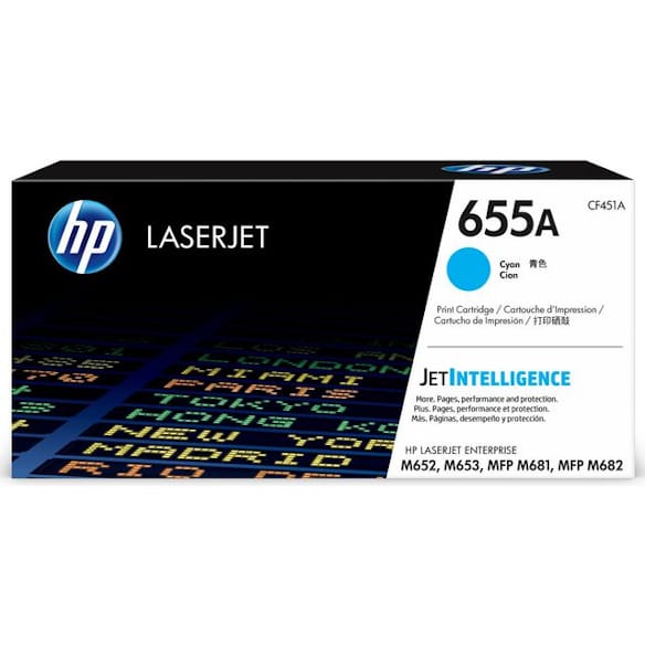 Toner HP CF451A 655A 10,5K Cyan