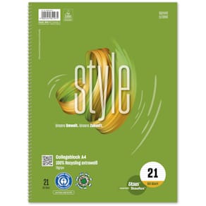Collegeblock Staufen Style Green, A4, 80 Blatt, liniert