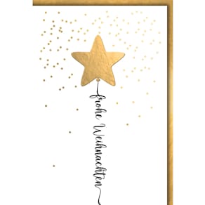 Weihnachtskarte Noname, geprägt, bunt, 11,5 x 17 cm, mit Umschlag